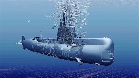 underwater implosion video of a submarine