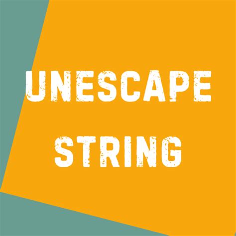 Unescape String Command Line