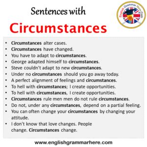 unexpected circumstances examples