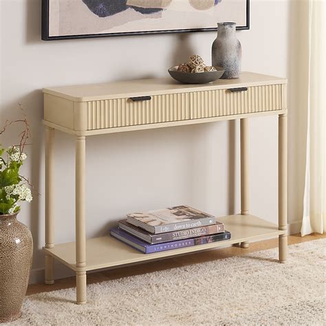 Unfinished Console Table With Drawers