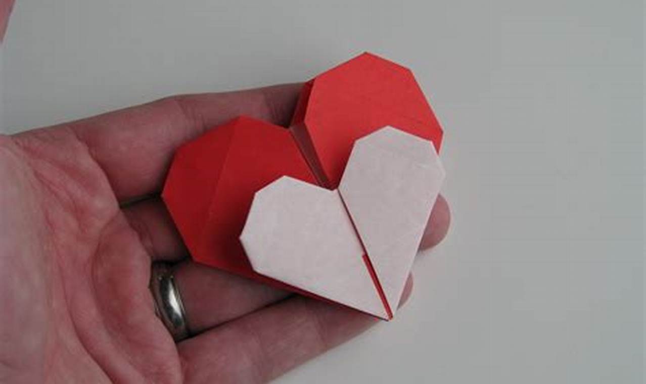 unfoldable origami heart