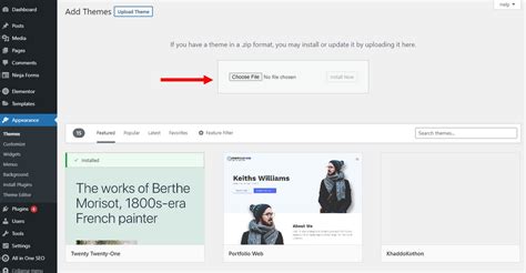 unggah tema wordpress