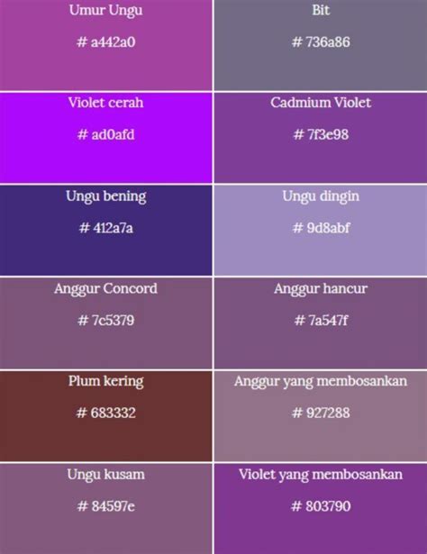 ungu cocok dengan warna apa