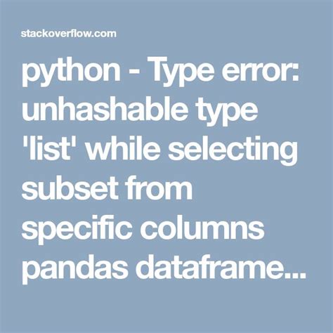 unhashable type list error in python