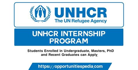 unhcr internship application