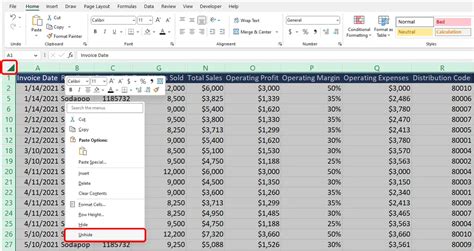 5 Ways Unhide Excel Rows