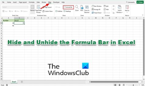 5 Ways Unhide Formula Bar Excel