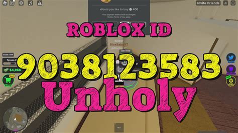 unholy roblox id code｜Recherche TikTok