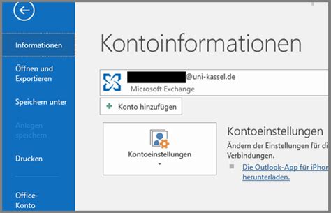 uni kassel mail einrichten