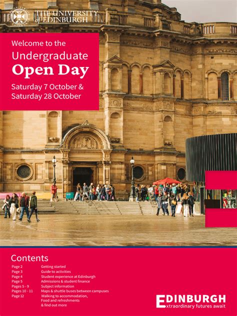 uni of edinburgh open day