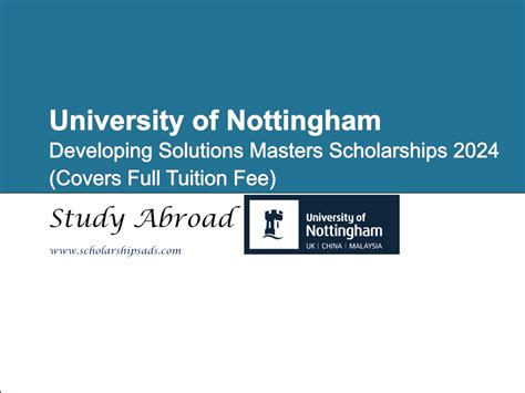 uni of nottingham scholarship