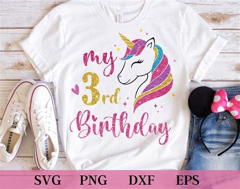 Its My Birthday Unicorn Glitter Shirt Design SVG File 1059
