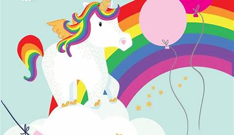 Unicorn happy birthday - Coloring pages for you