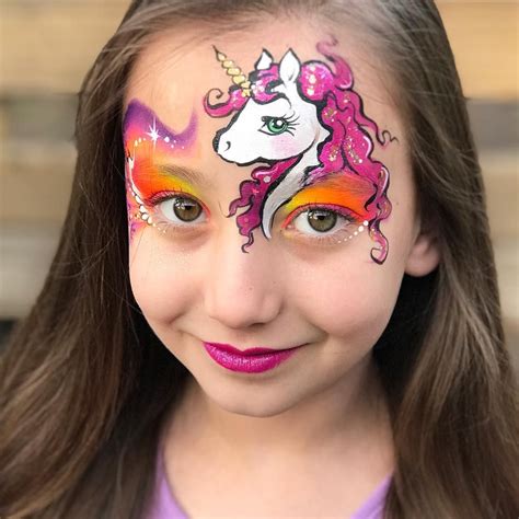 Unicorn Face Paint Stencil