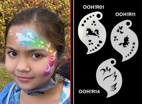 Unicorn Face Paint Stencil Printable