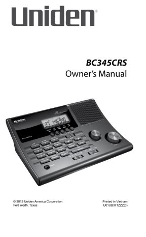 uniden bearcat bc355n manual