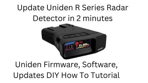 uniden radar detector firmware updates