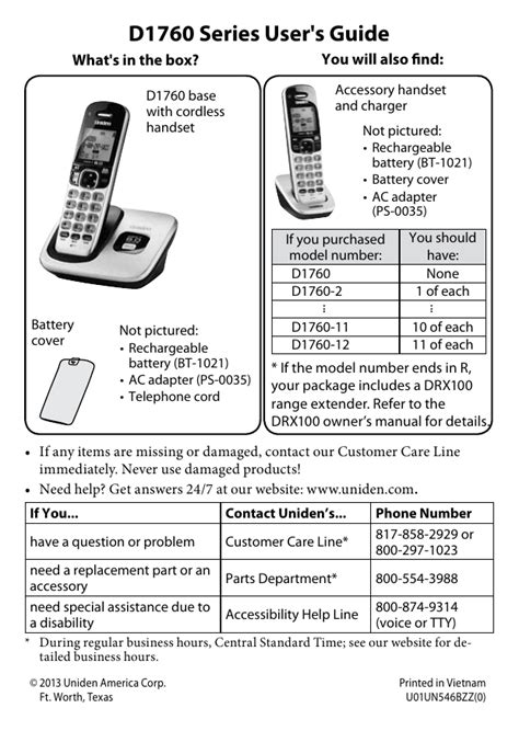 Uniden DECT 6.0 Waterproof Cordless w/ Caller ID Handset & Wireless