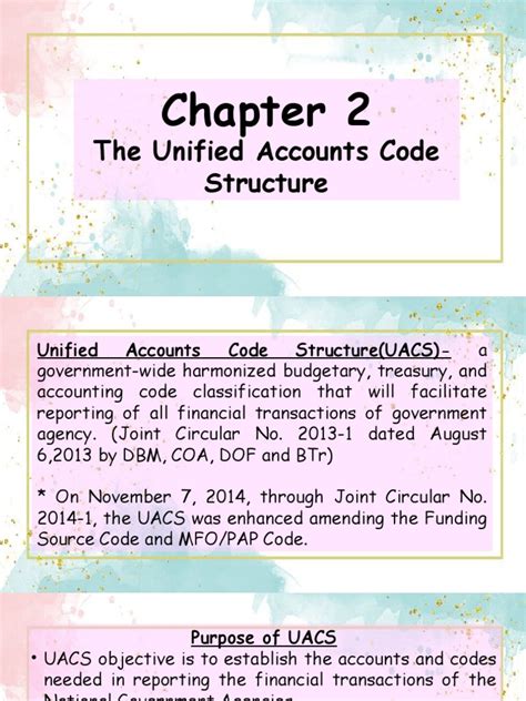 unified account code structure for budgeting and accounting