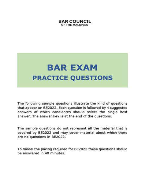 Uniform Bar Exam Example Questions