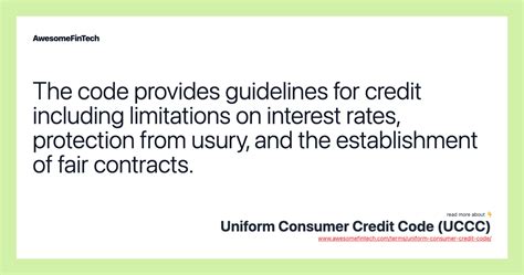 uniform consumer credit code uccc