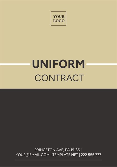 Uniform Contract Format Download Scientific Diagram