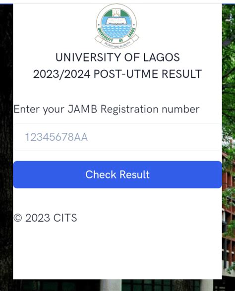 unilag post utme 2023/2024 result