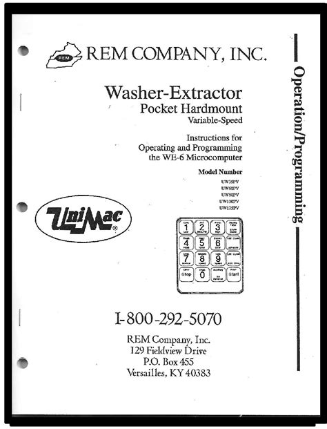 65lb Hardmount WasherExtractor UniMac