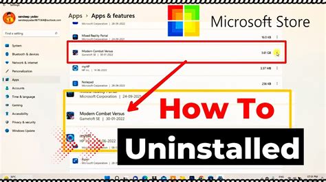 uninstall apps from microsoft store