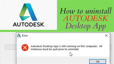 uninstall autodesk desktop app still running