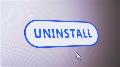 Uninstall button