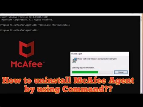 uninstall mcafee antivirus command line