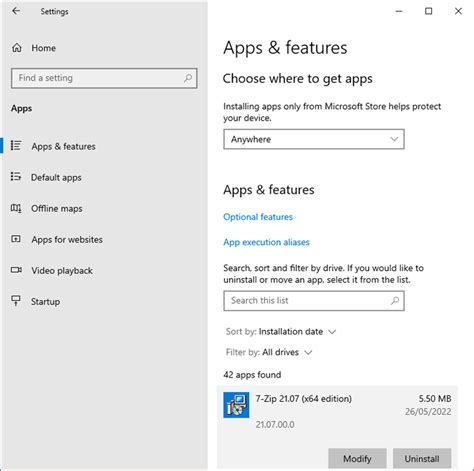 Uninstall Sidebar Package Windows 10