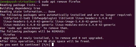 uninstall using sudo