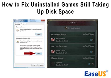 uninstalled games still taking up space