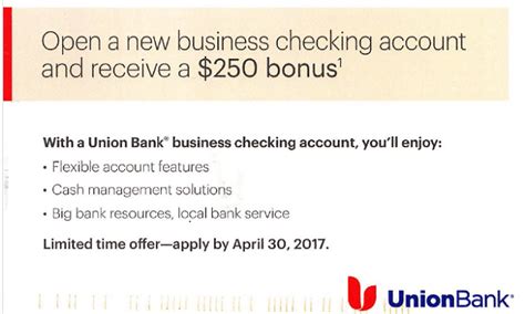 union bank business checking promotion