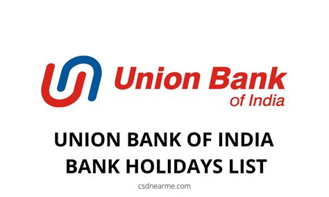 union bank holidays 2024