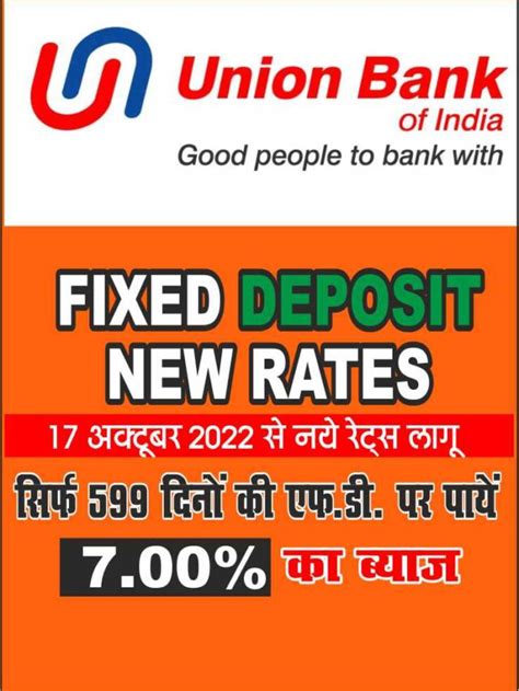union bank of india fd rates 2022