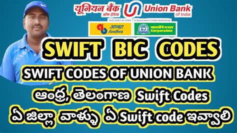 union bank swift code india