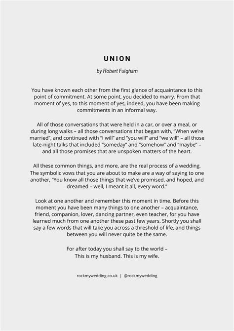 Union By Robert Fulghum