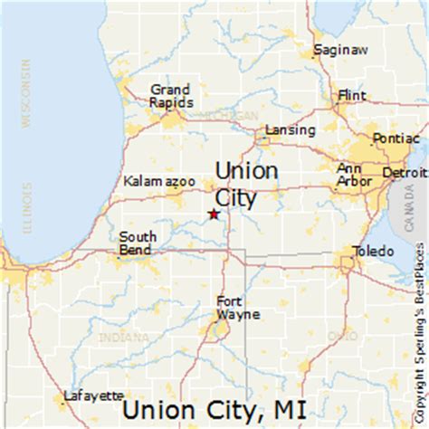 union city mi map