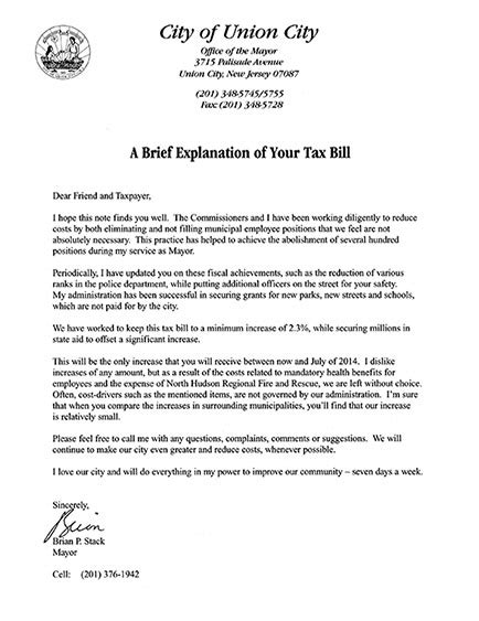 union city nj tax bill