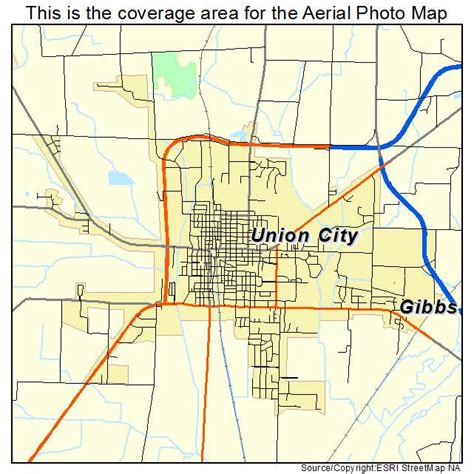 union city tn map