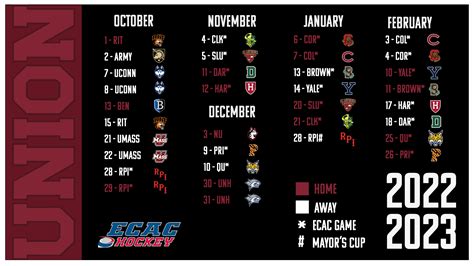 union college men's hockey schedule