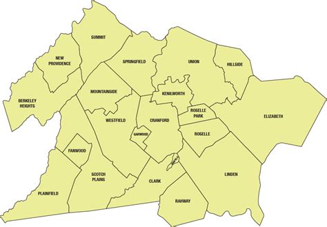 union county nj city map