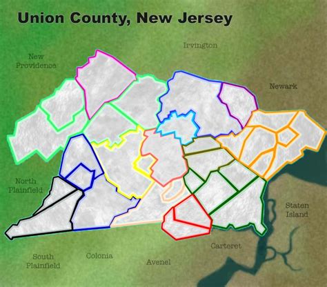 union county nj map