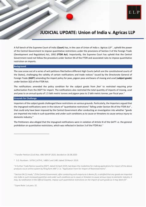 union of india v agricas llp