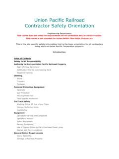 union pacific railroad contractor orientation