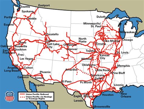 union pacific railroad map usa
