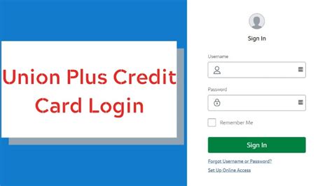 union plus credit card secure login